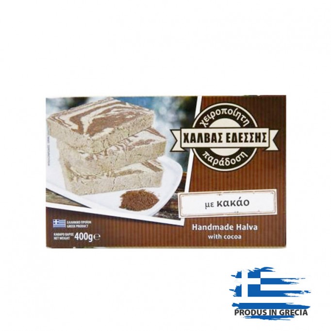 Halva traditionala cu cacao, facuta manual, 400 g